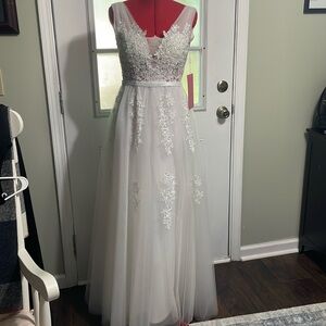 Beautiful White Wedding Dress Full Length